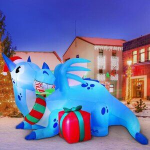 🆕6 FT Long Christmas Inflatable Blow Up Christmas Decorations Outdoor